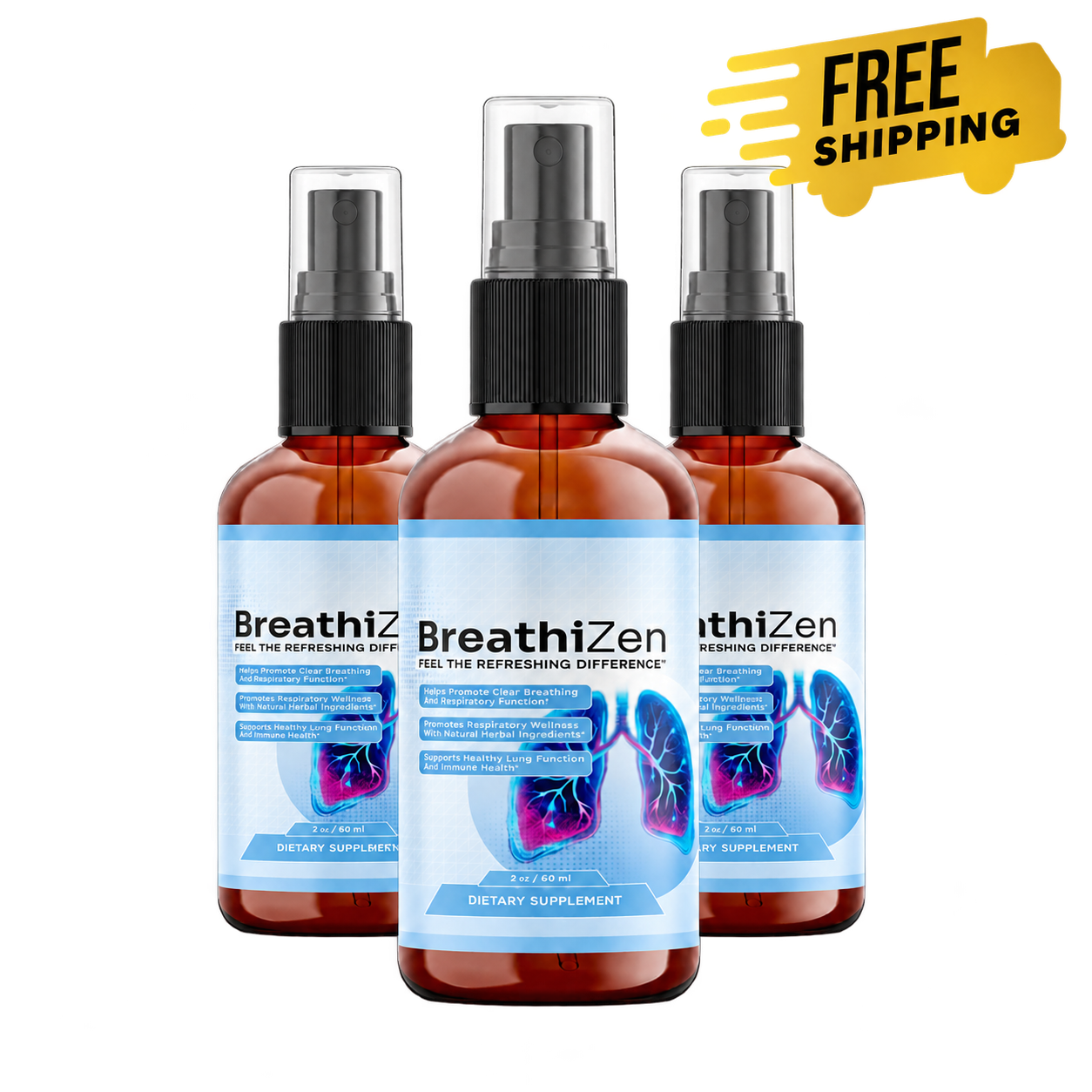 BreathiZen 3 bottle package with free US shipping