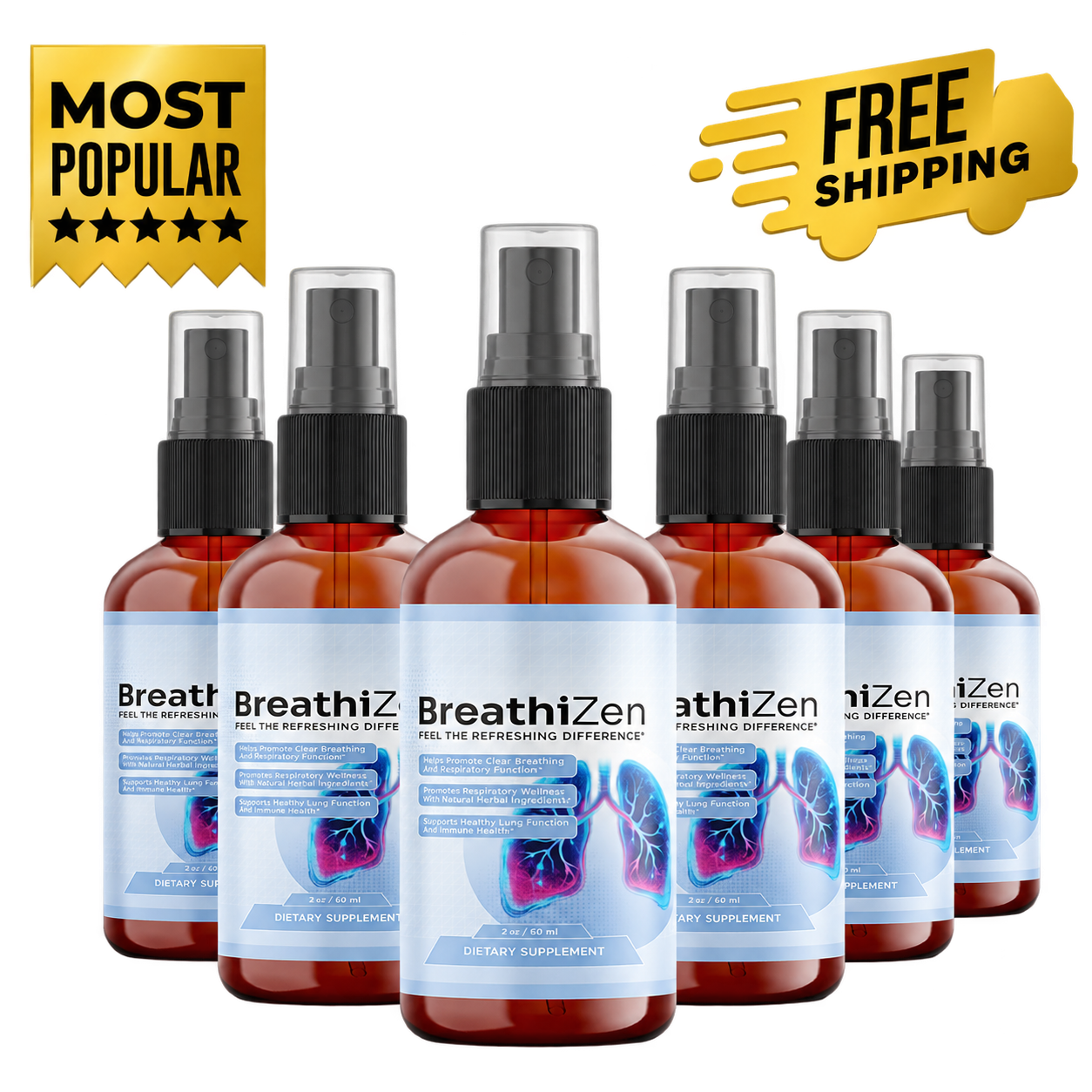 BreathiZen 6 bottle package with free US shipping