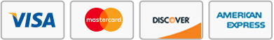Accepted payment methods: Visa, Mastercard, American Express, Discover
