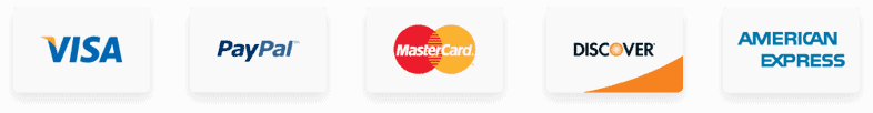 Secure checkout with major credit cards accepted